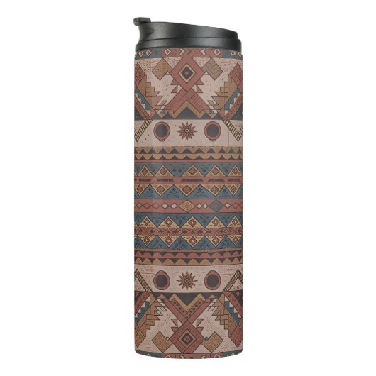 Boho Tribal Geometrische Thermische Tumbler - Geïs Thermosbeker (Geroteerd rechts)