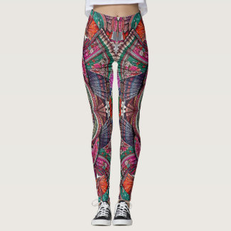 Boho Tribal Goddess Etnische kunst geïnspireerde L Leggings
