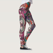 Boho Tribal Goddess Etnische kunst geïnspireerde L Leggings (Rechts)