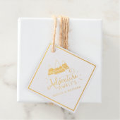 Boho Tribal gouden "Adventure Awaits" Baby shower Bedankjes Labels (Met doos)