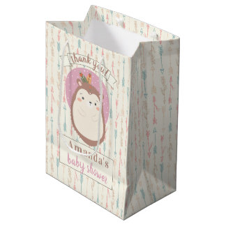 Boho Tribal Hedgehog Pastel Arrow Baby shower Medium Cadeauzakje