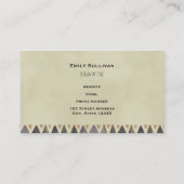 Boho Tribal Koe Skull met stijlvol bloemontwerp Visitekaartje (Achterkant)