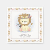 Boho Tribal Lion Baby shower Servet (Voorkant)