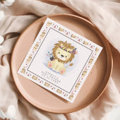 Boho Tribal Lion Baby shower Servet