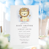 Boho Tribal Lion Boy Baby shower Kaart