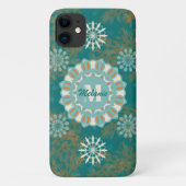 Boho Tribal Mandala in Oranje en Blauwgroen Variat Case-Mate iPhone Case (Achterkant)
