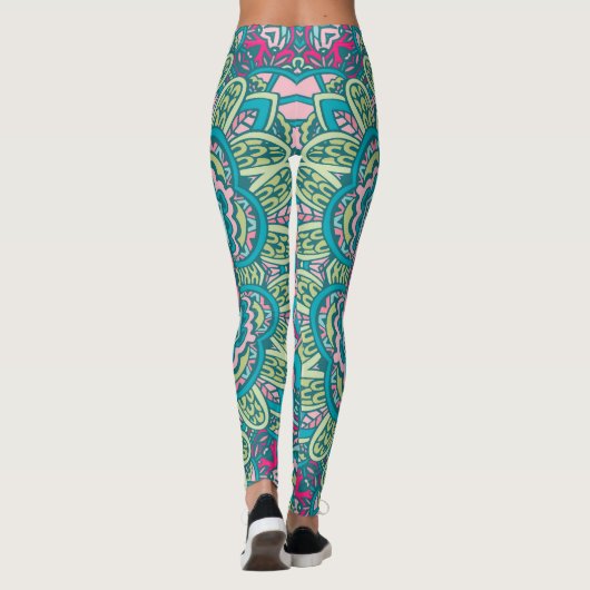 Boho Tribal Mandala Leggings (Achterkant)
