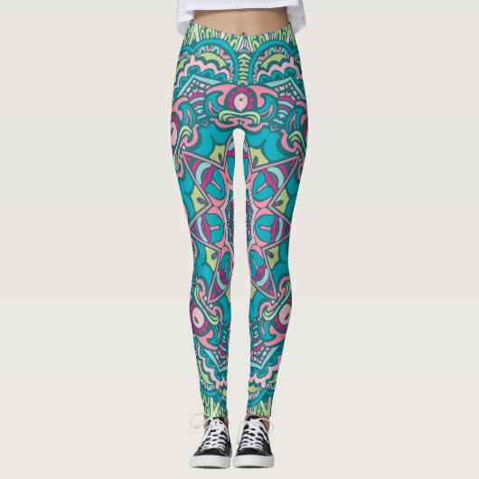 Boho Tribal Mandala Leggings (Voorkant)
