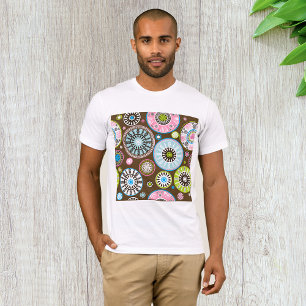 Boho Tribal Mandala Patroon Bloemrijke Cirkels T-shirt