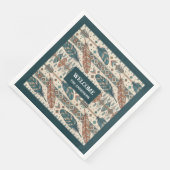 Boho Tribal Napkins Personalized Pastel Tableware Servet (Hoek)