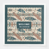 Boho Tribal Napkins Personalized Pastel Tableware Servet (Voorkant)
