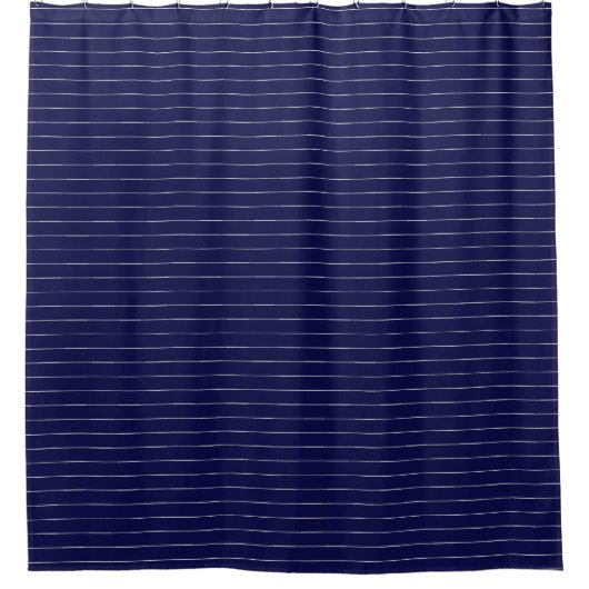 Boho Tribal Nautical Navy Blue stripe Douchegordijn (Voorkant)