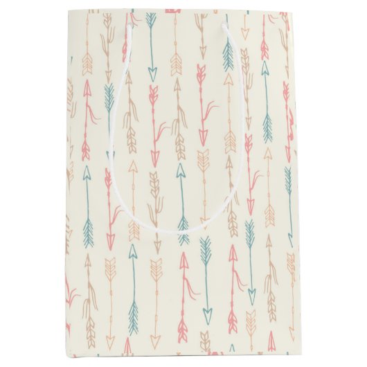 Boho Tribal Pastel Arrow Genderneutraal Medium Cadeauzakje (Voorkant)