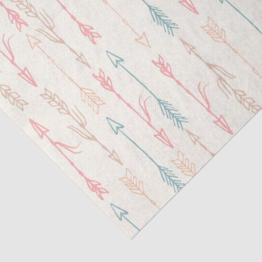 Boho Tribal Pastel Arrow Genderneutraal Tissuepapier (Detail)