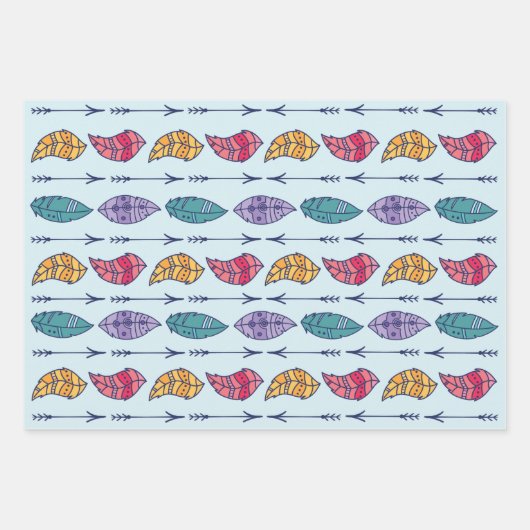 Boho Tribal Pattern Inpakpapier Vel (Voorkant)