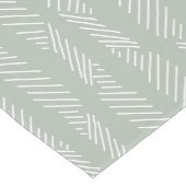 Boho Tribal Pattern Sage Green Mud Cloth Korte Tafelloper (Hoek)