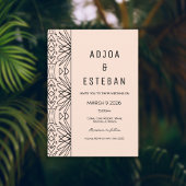 Boho Tribal Print Cream en Zwart Kaart