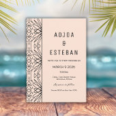 Boho Tribal Print Cream en Zwart Kaart