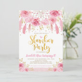 Boho Tribal Roses Dreamweaver Slumber Partij Kaart (Staand voorkant)