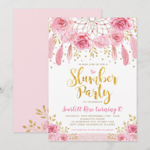 Boho Tribal Roses Dreamweaver Slumber Partij Kaart