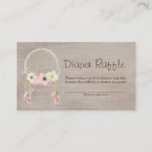 Boho Tribal Rustic Showe Diaper Raffle Ticket Informatiekaartje (Voorkant)
