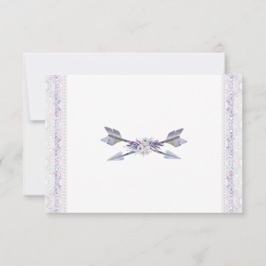 Boho Tribal Teepee Baby shower Bedankt Kaarten (Achterkant)