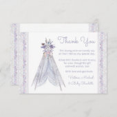 Boho Tribal Teepee Baby shower Bedankt Kaarten (Voorkant / Achterkant)