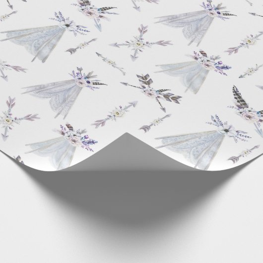 Boho Tribal Teepee Gift Wrap Cadeaupapier (Hoek)