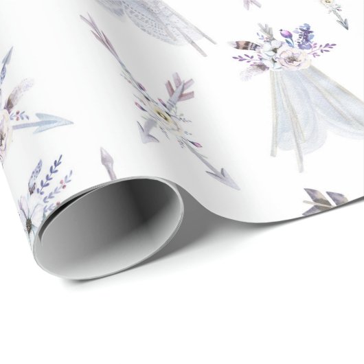 Boho Tribal Teepee Gift Wrap Cadeaupapier (Rol Hoek)