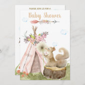 ** Boho Tribal Tepee Squirrel Woodland Forest Kaart (Voorkant / Achterkant)