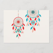 Boho Tribal veer Dreamcatcher Bruidsmeisje Kaarten (Achterkant)