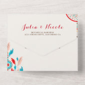 Boho Tribal veer Dreamcatcher bruiloft All In One Uitnodiging (Achterkant)