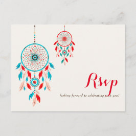 Boho Tribal veer Dreamcatcher bruiloft Briefkaart