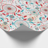 Boho Tribal veer Dreamcatcher bruiloft Cadeaupapier (Hoek)