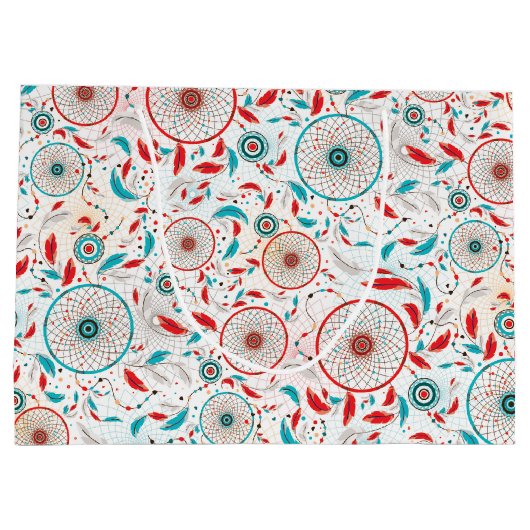 Boho Tribal veer Dreamcatcher bruiloft Groot Cadeauzakje (Achterkant)