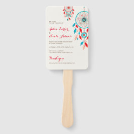 Boho Tribal veer Dreamcatcher Bruiloft Handwaaier