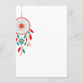 Boho Tribal veer Dreamcatcher bruiloft Menu (Achterkant)