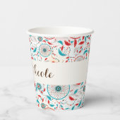 Boho Tribal veer Dreamcatcher bruiloft Papieren Bekers (Achterkant)