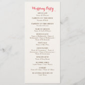 Boho Tribal veer Dreamcatcher bruiloft Programmakaart (Achterkant)