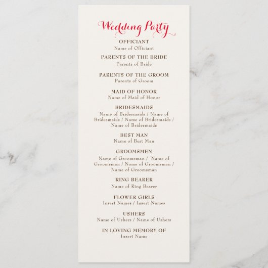 Boho Tribal veer Dreamcatcher bruiloft Programmakaart (Achterkant)