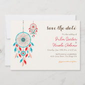 Boho Tribal veer Dreamcatcher bruiloft Save The Date (Voorkant)