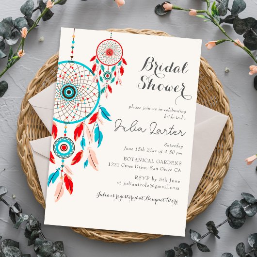 Boho Tribal veer Droomvanger Bruidsdouche Kaart