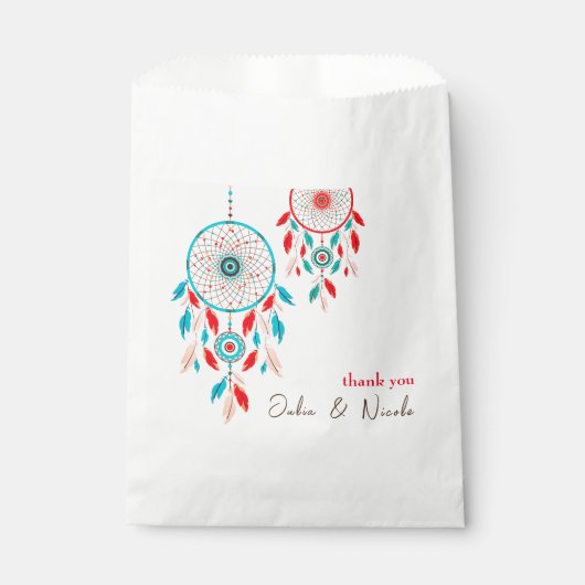 Boho Tribal veer Droomvanger Bruiloft Bedankzakje (Voorkant)