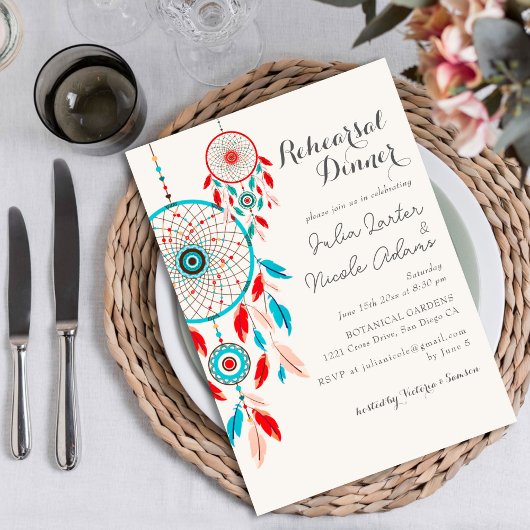 Boho Tribal veer Droomvanger Proefavond Kaart