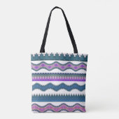 Boho Tribal Zigzag Pattern Tote Bag (Achterkant)