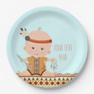 Boho Tribale Baby Shower Papieren Bordje