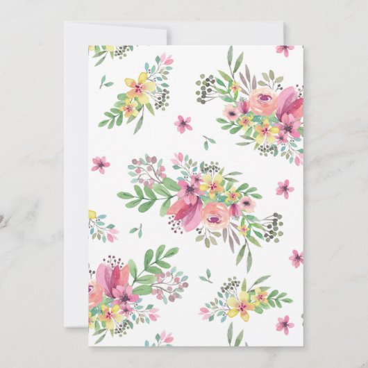 Boho Tribale Baby Shower Uitnodiging Bloemrijke Te (Achterkant)