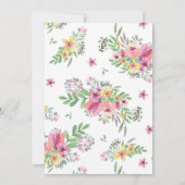 Boho Tribale Baby Shower Uitnodiging Florale Teepe (Achterkant)