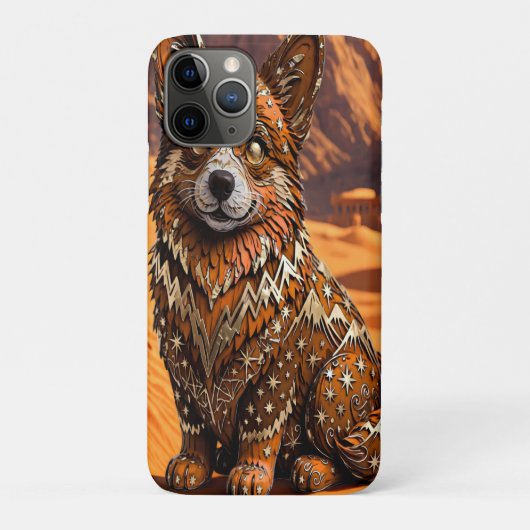 Boho Tribale Corgi Woestijn Berg Kunst Case-Mate iPhone Case (Achterkant)