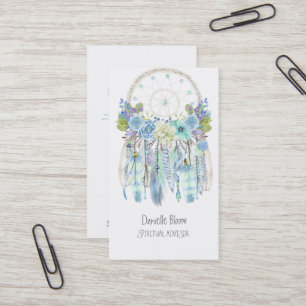 Boho Tribale Droomvanger Pijlen Veren Bloemen Visitekaartje